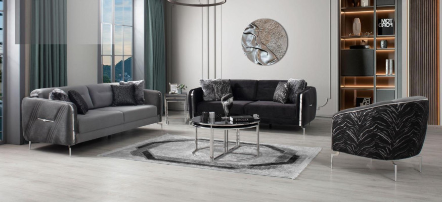 Modern Sofa Set 3 pcs Living room Luxury Sofa set 3+3+1 Seater Furniture