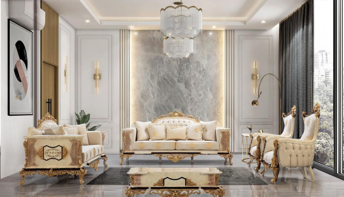 Luxury sofa set classic set 3+3+1+1 seater sofa couch suite design couches