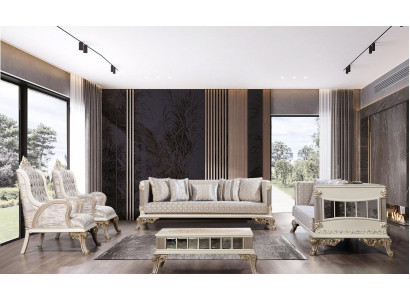 Luxury Sofa Chesterfield Set Sofa set 3+3+1+1 Seater Classic Group 4-piece.