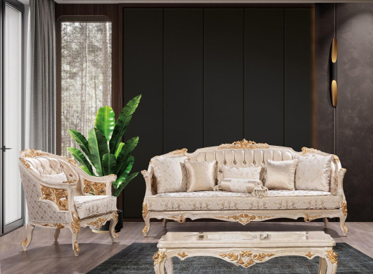 Luxury Chesterfield Sofa set 3+1 Seater Classic Sofa Baroque Upholstery Seat
