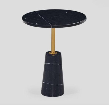 Black Round Side table Designer Coffee table stainless steel Furniture style