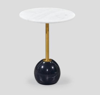 Black -White Side table Marble Furniture Designer Living room Coffee tables