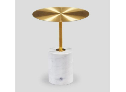 Luxury White side table Living room Side table Faux marble Coffee table