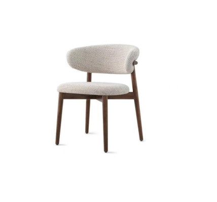 Dining room chair Chair Kitchen Chair Recliner Wood Fabric Modern Gray Chair
