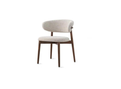 Dining room chair Chair Kitchen Chair Recliner Wood Fabric Modern Gray Chair