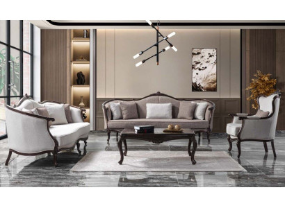 Sofa set three seater armchair fabric sofa suite gray upholstered sofa couch