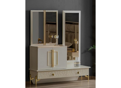 Dressing table dressing table Console table Wood White Luxury Modern Set