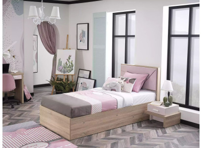 Childrens bed Bed Bed Frame Wood Pink Childrens room bed base Modern
