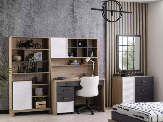 Desk Bookshelf Wood Childrens room Brown children's room shelf