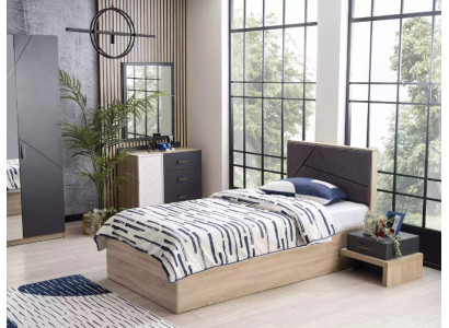 Childrens bed bed base Bed Bed Frame Wood Gray Childrens room Beds