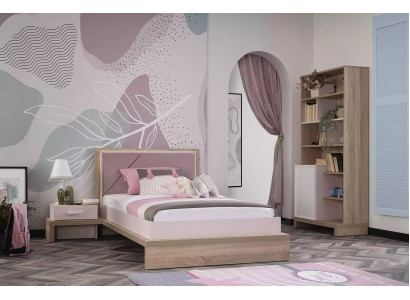Bed frame Childrens bed Children's furniture Bed Wood Pink Childrens room Modern