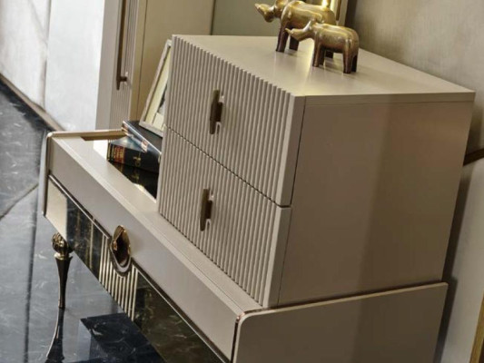 Bedroom Luxury Furniture Set Bed 2x Bedside tables Wardrobe Wardrobe