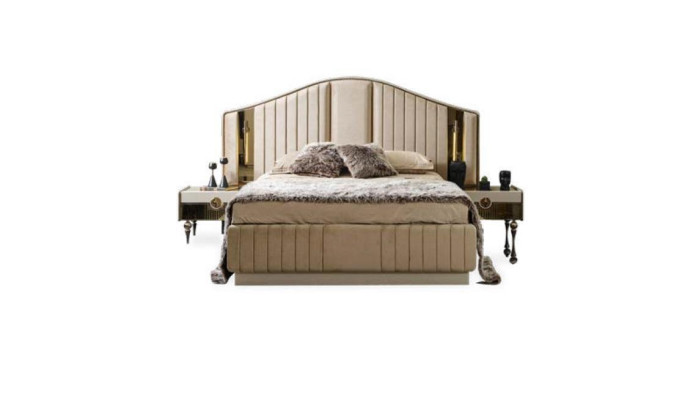 Bedroom Luxury Furniture Set Bed 2x Bedside tables Wardrobe Wardrobe