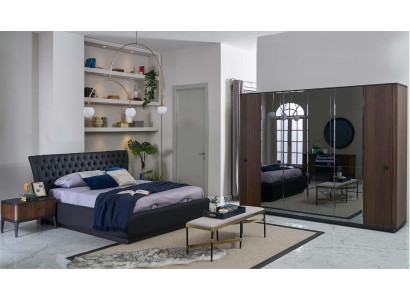 Bed Suite Double bed Bedroom Set 4-piece bed frame Black new Bed Suite Double bed Bedroom Set 4-piece bed frame Black new