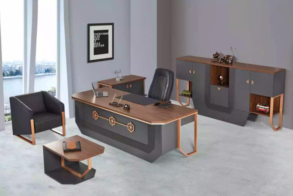 Office furniture set luxury study room furniture desk cabinets coffee table