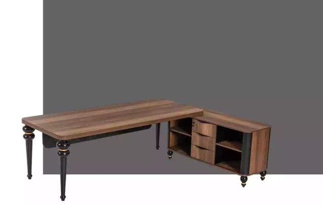 Luxury Desk Office Set 4 pcs. Wardrobe Table Desk Coffee table 3 pcs