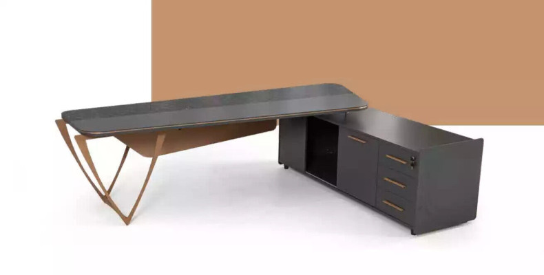 Designer Desk Office Furnishings Luxury Class Corner Desk 3pcs