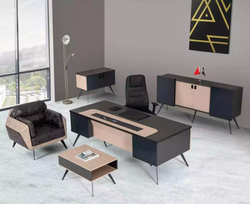 Modern Study room Set Luxury Office furniture Filing cabinet Desk