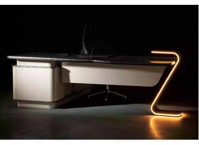 Desk LED Illuminated Design Table Office Furnishings Tables 250cm