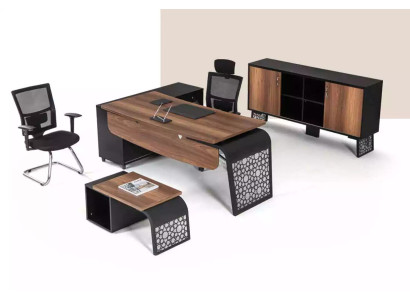 Modern office furniture set workplace design corner desk wardrobe