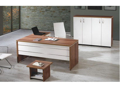 Office furniture set 3-piece corner office table Complete Office Wardrobe Wood Group White