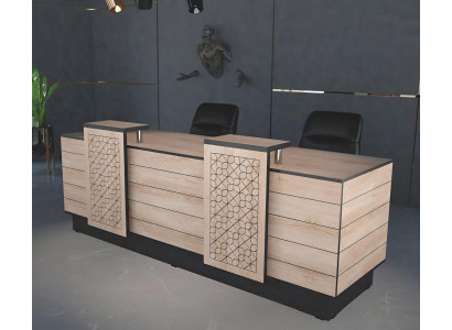 Reception Reception Desk Reception Desk Office Hotel Wood Brown Table
