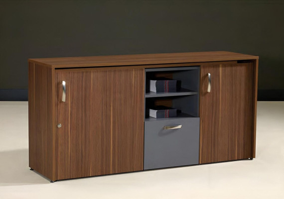 Office cupboard Desk 2 in 1 Functional Wardrobe Table Wood Brown new