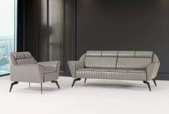 Leather Sofa set Three-seater Armchair Upholstery Furniture Imitation leather Couches 3+1