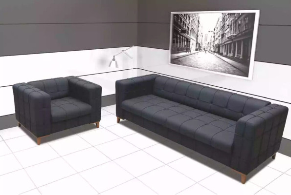 Upholstery Seating group Sofas Luxury Couch Set Three Seater Armchair Textile 3+1