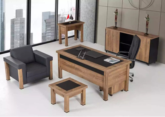 Designer Office Work Room Set Desk Wardrobe Complete Set Furniture 4 pcs