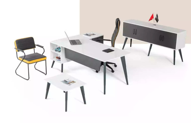 White Corner desk Office cabinet Coffee tables Office furniture Furnishings
