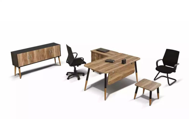 Office furniture Set Study room Office Furnishings Table Suite Corner desk 3pcs