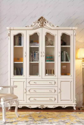 White Bookshelf for Living room Classic Furniture Luxury furniture new