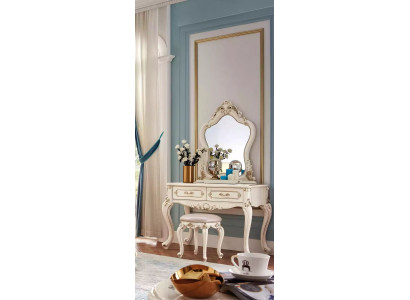 Bedroom Set classic Furniture Dressing table with Mirror Stool 2 pieces