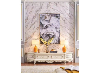 Lowboard in the living room novelty for the interior classic white furniture
