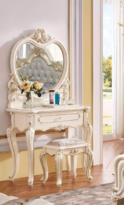 Classic r Dressing table Stool Designer Wooden Furniture Set Bedroom 2-piece