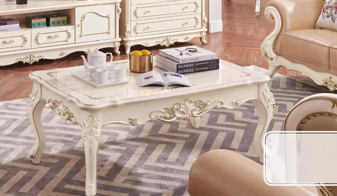 Coffee table in the living room, chic design, chic furniture, new luxury