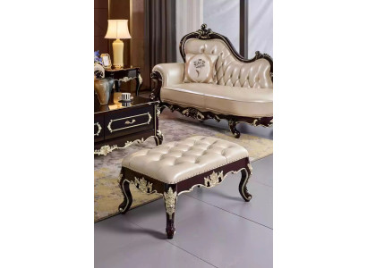 Stool in the Bedroom a Luxurious new pearl white Chesterfield