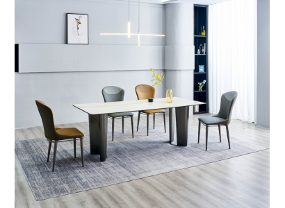 Stylish dining room set designer dining table 6x chairs 7 pieces. Luxury set