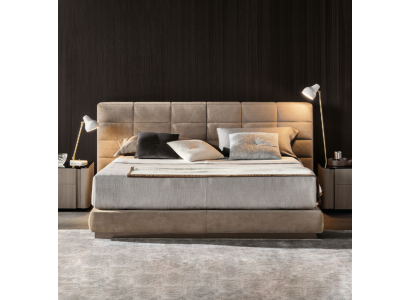 Beige Double bed Bedroom Furniture Modern Beds Luxury Wooden Frame