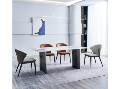 Dining room Furniture Modern Dining table 6x upholstered chairs Designer Dining set