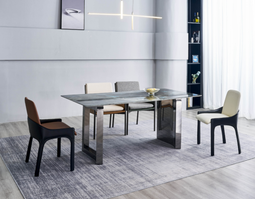 Dining room Designer Set 6x Chairs Dining room set Dining set 7-piece set