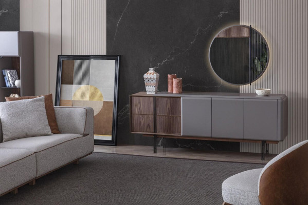 Exclusive Dining room Set Consists of 2 pieces. Sideboard and Mirror novelty