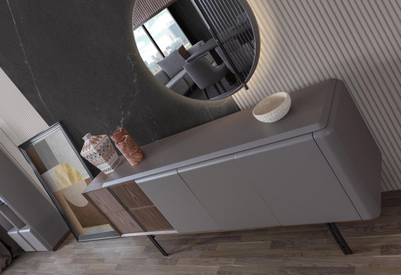Exclusive Dining room Set Consists of 2 pieces. Sideboard and Mirror novelty