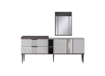 Luxury Dining room Set Exclusive Sideboard with 2x Mirror Set Novelty