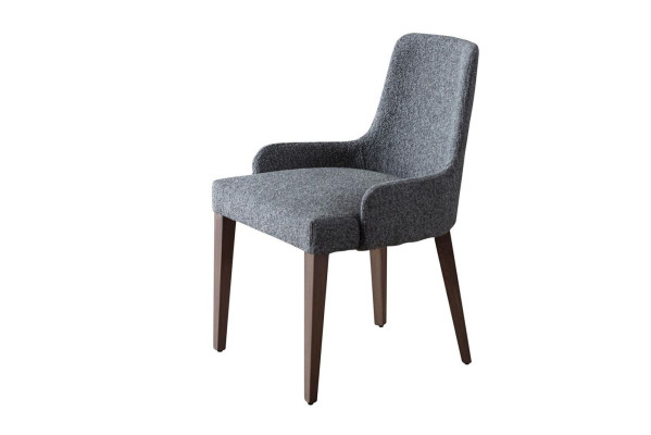 Exclusive gray chair with wood brown feet design dining room novelty