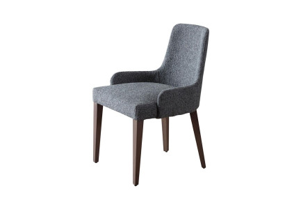 Exclusive gray chair with wood brown feet design dining room novelty