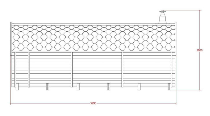 Sauna sauna barrel outdoor garden sauna 590 x Ø 2.27 m sauna barrel kit