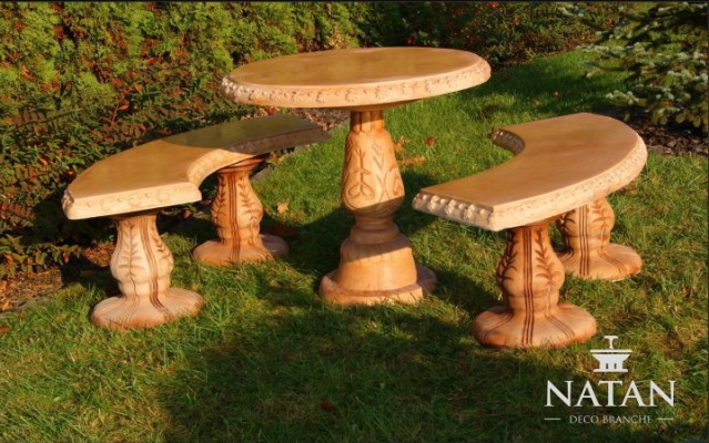 Roman Style Garden Tables Stone Table Round Patio Furniture Garden Furniture Decoration