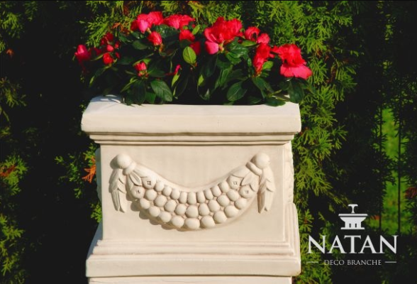 Flower basket flower box flowers vessel patio decoration statue figures garden
